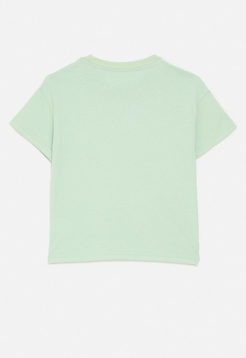 Pop Candy - Sequinned graphic tee - tea green/octopus