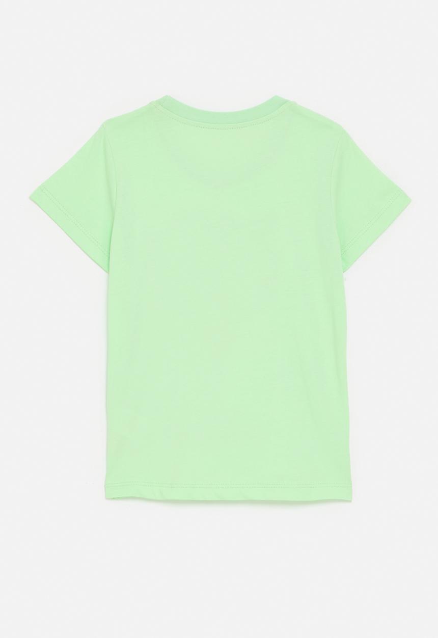 Pop Candy - Sequinned dino graphic tee - tea green