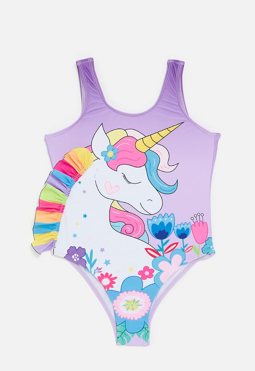 Pop Candy - Unicorn one piece bikini - medium purple/multi