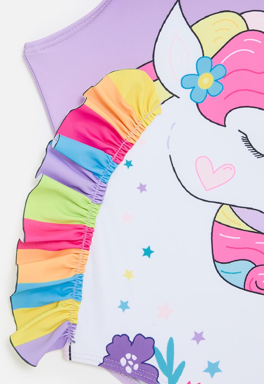 Pop Candy - Unicorn one piece bikini - medium purple/multi