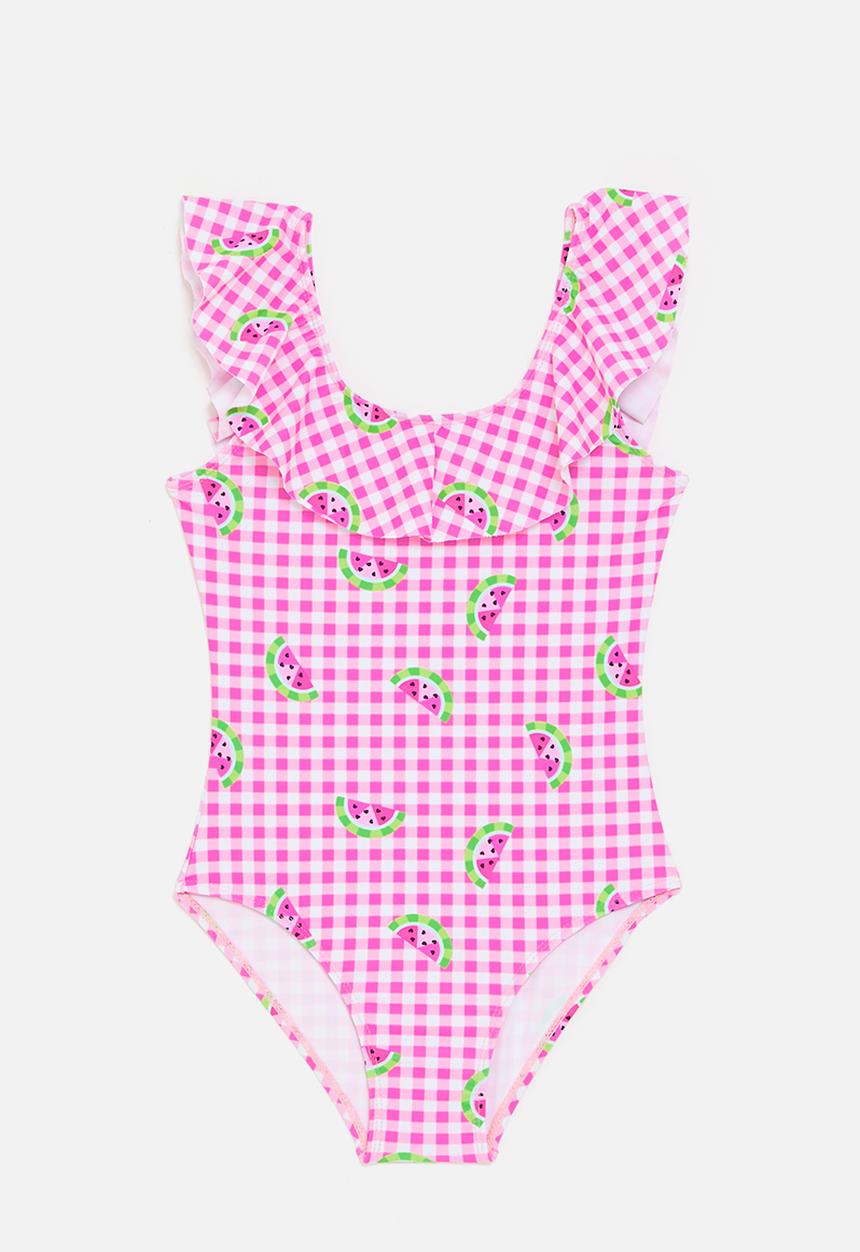 Pop Candy - Watermelon swimsuit - pink gingham