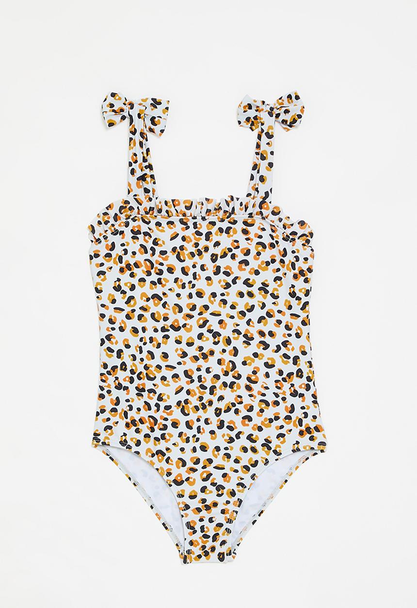 Pop Candy - Animal print one piece swimsuit - off white/multi