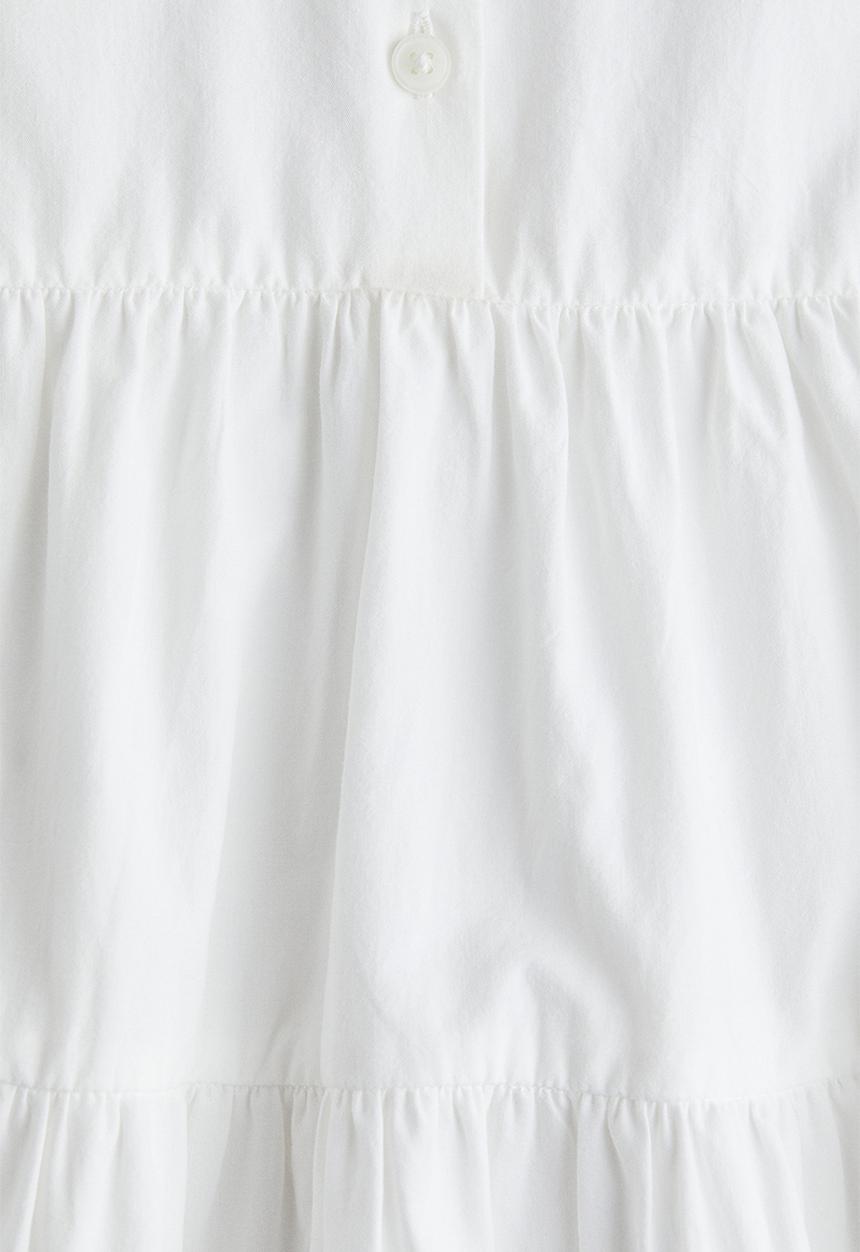 H&M - Cotton shirt dress - white