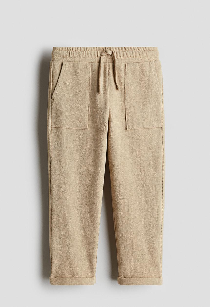 H&M - Textured jersey joggers - beige