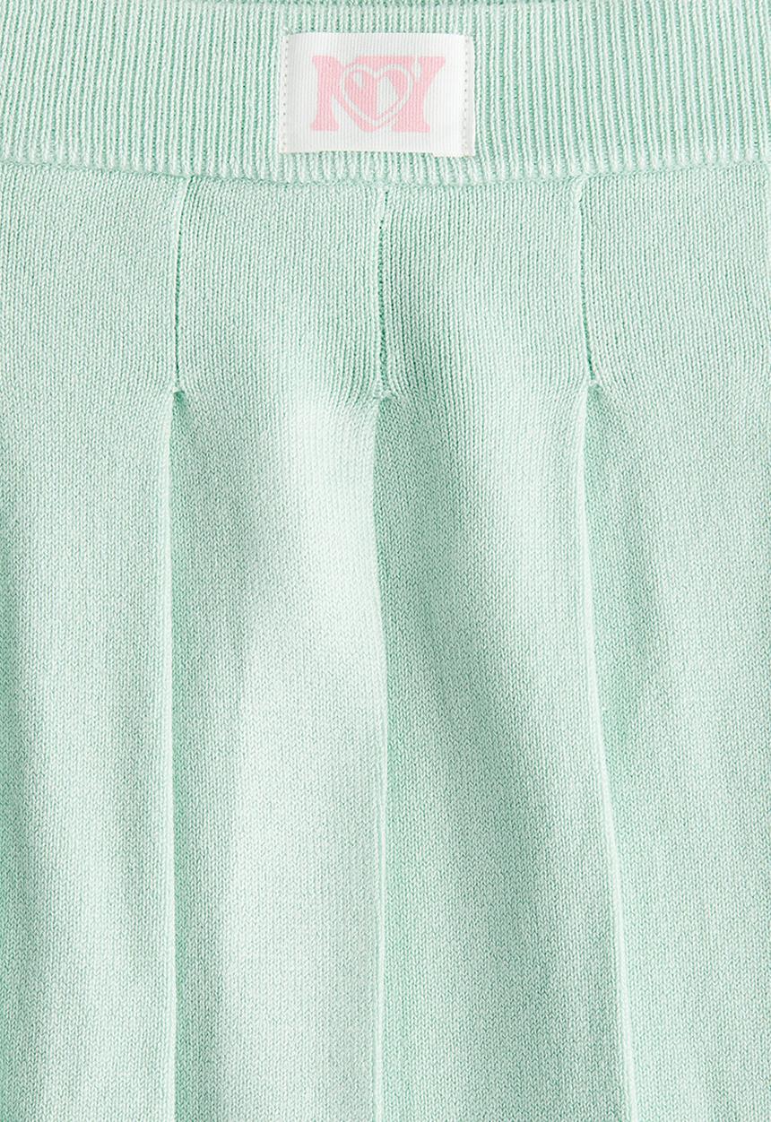 H&M - Pleated fine-knit skirt - mint green