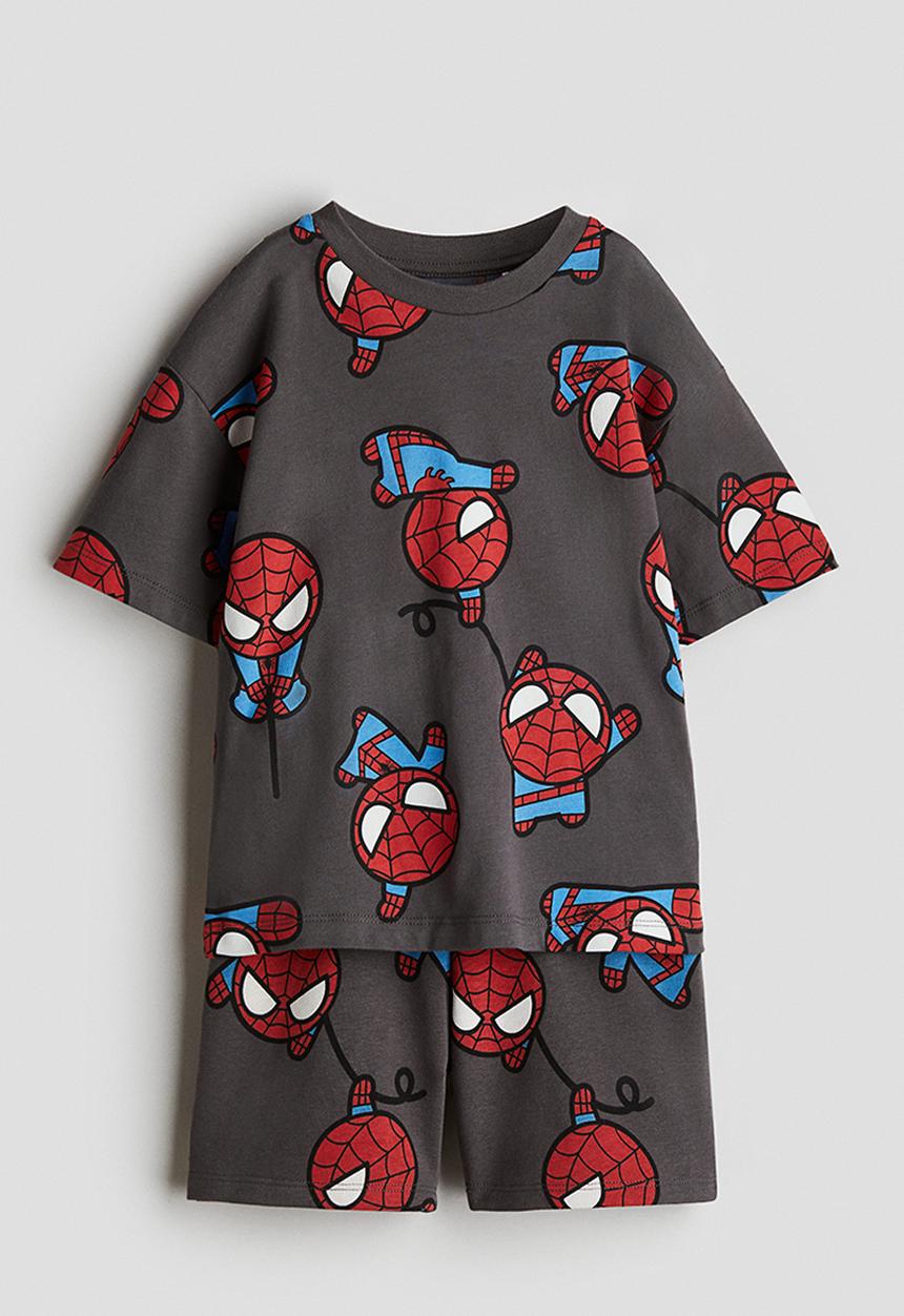 H&M - 2-Piece printed set - dark grey/marvel comics