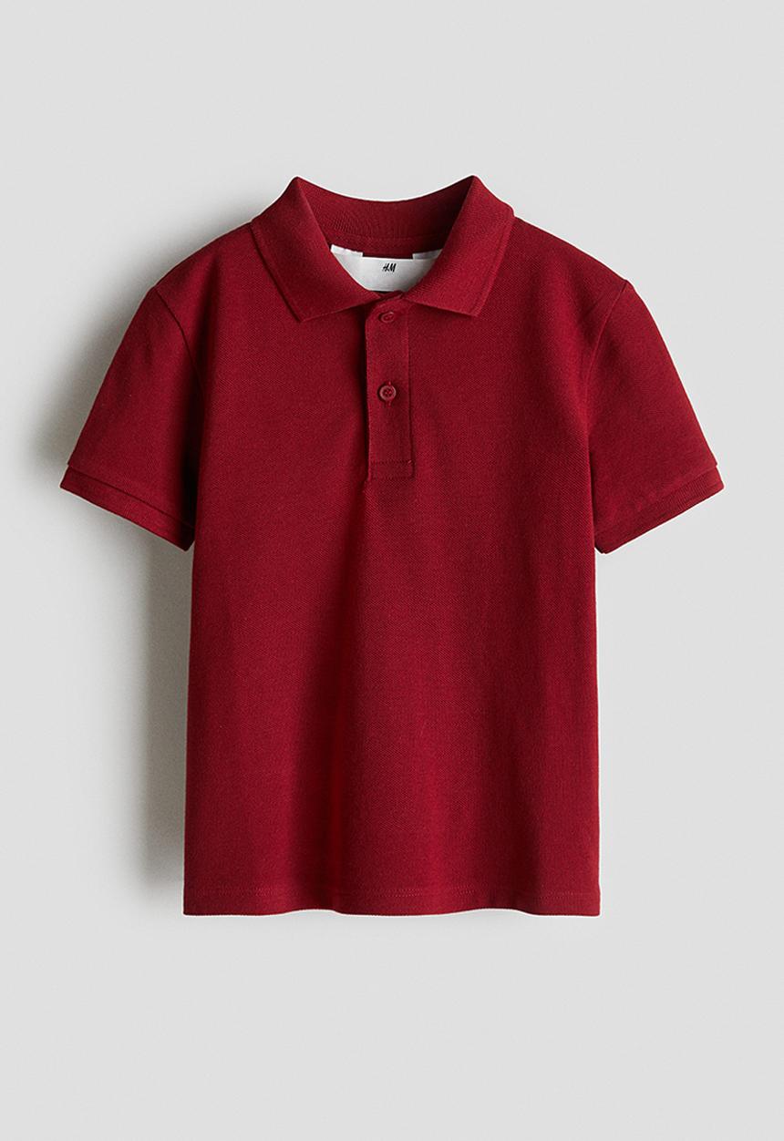 H&M - Cotton piqué polo shirt - red