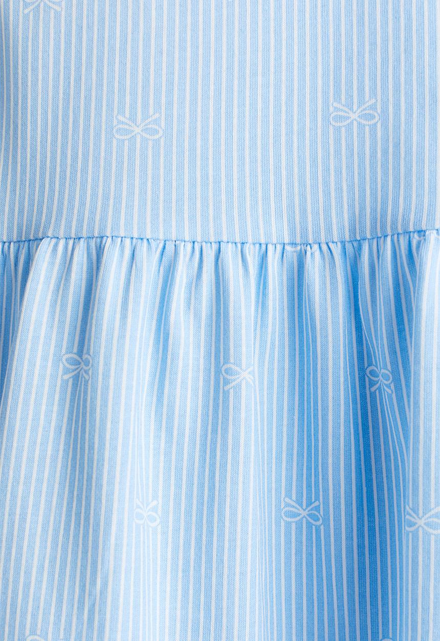 H&M - Patterned cotton dress - light blue/bows