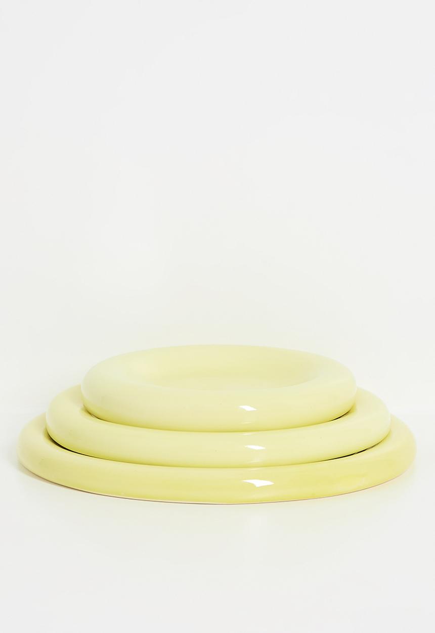 Urchin Art - Luna large plate - Butter Yellow