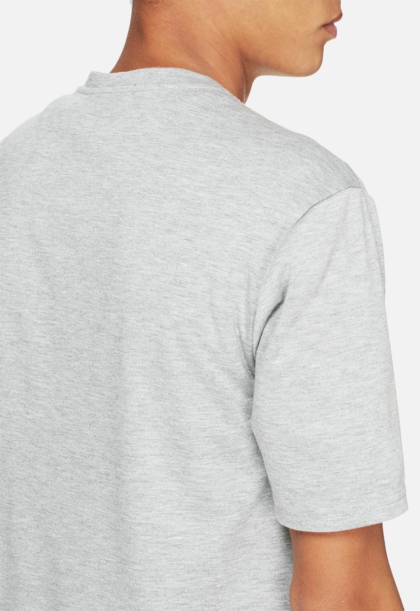 basicthread - Kangaroo pocket boxy tee - grey