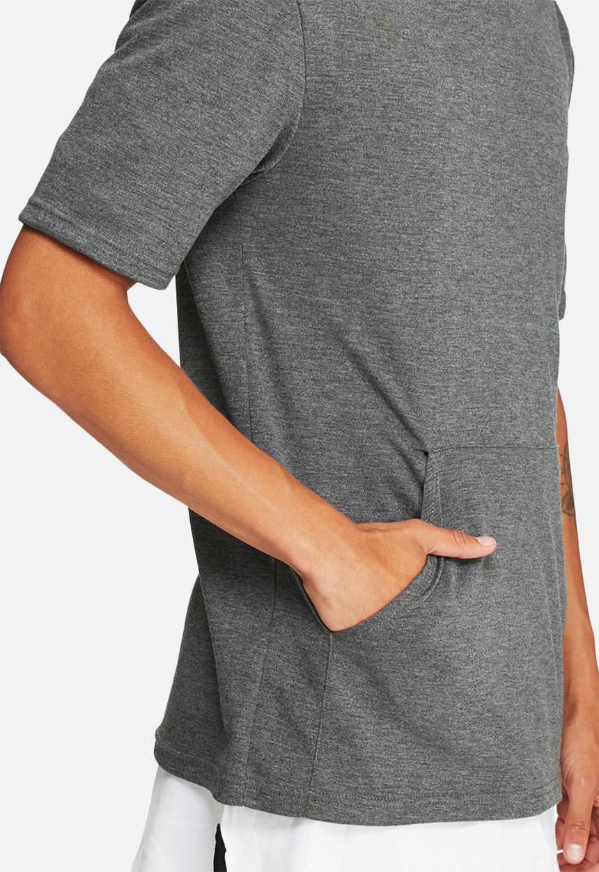 basicthread - Kangaroo pocket boxy tee - grey