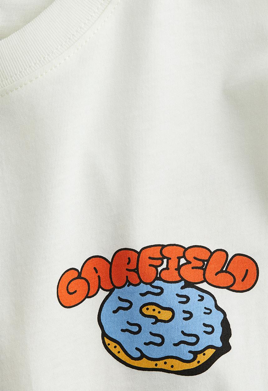 H&M - Print-motif cotton T-shirt - white garfield