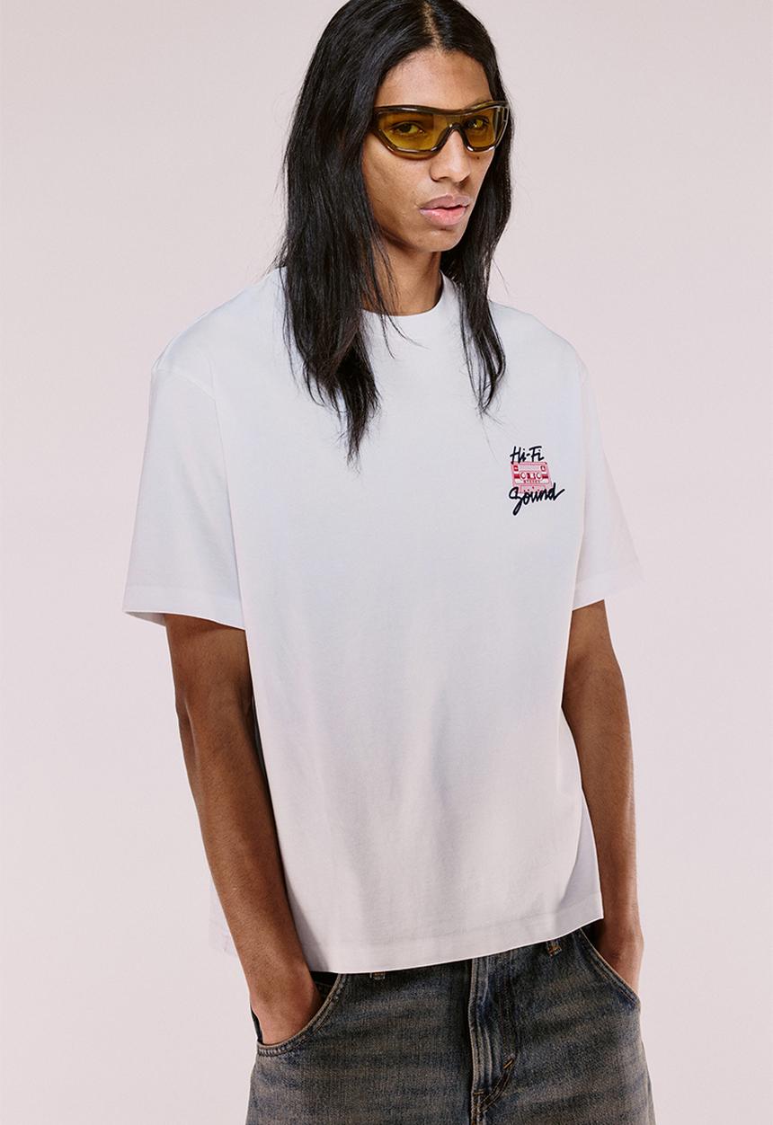 H&M - Loose fit printed t-shirt - white hi-fi