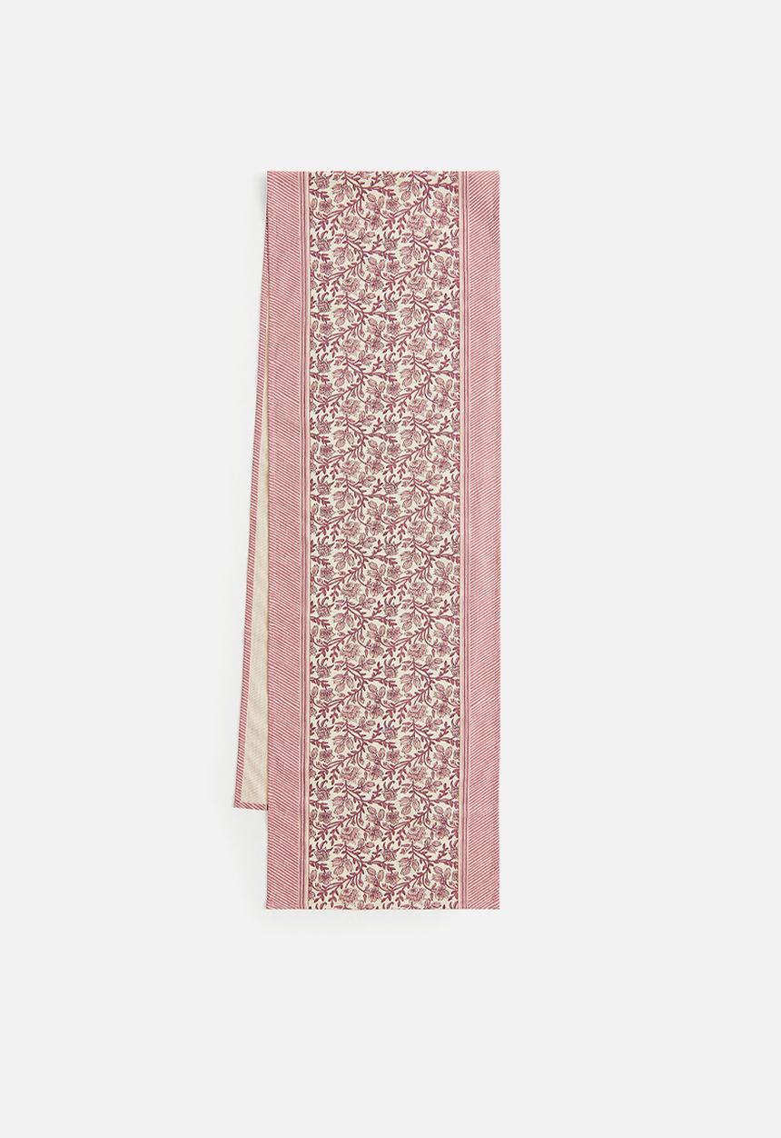 H&M - Extra-long patterned cotton-blend table runner - pink/floral