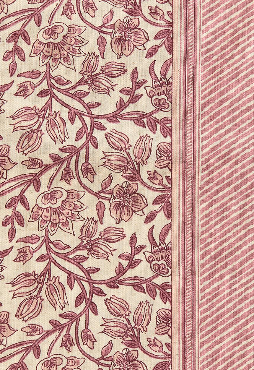 H&M - Extra-long patterned cotton-blend table runner - pink/floral