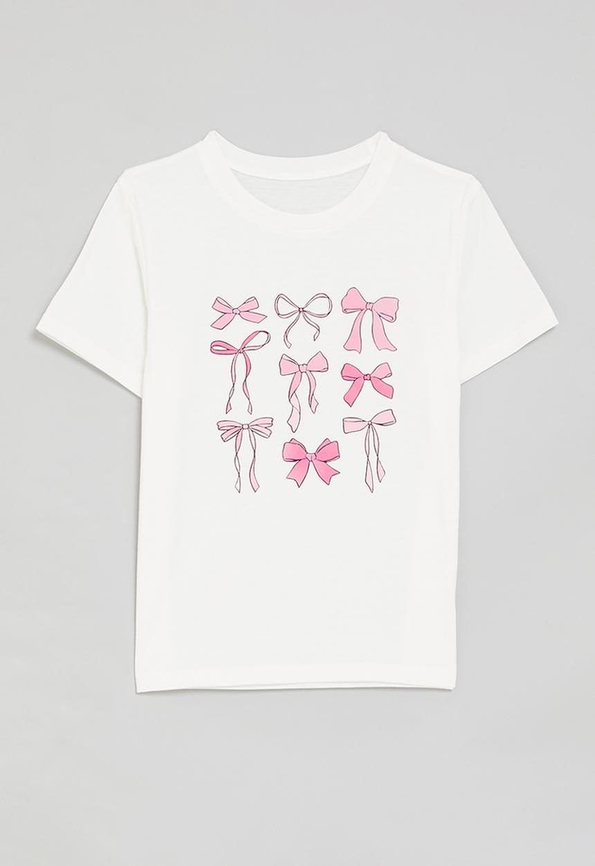 Pop Candy - Tee - white/pink bows