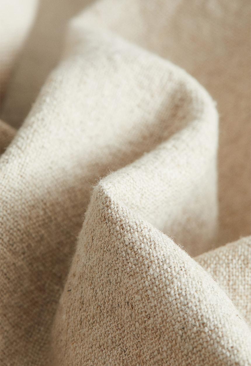 H&M - Linen-blend fringed table runner - light beige