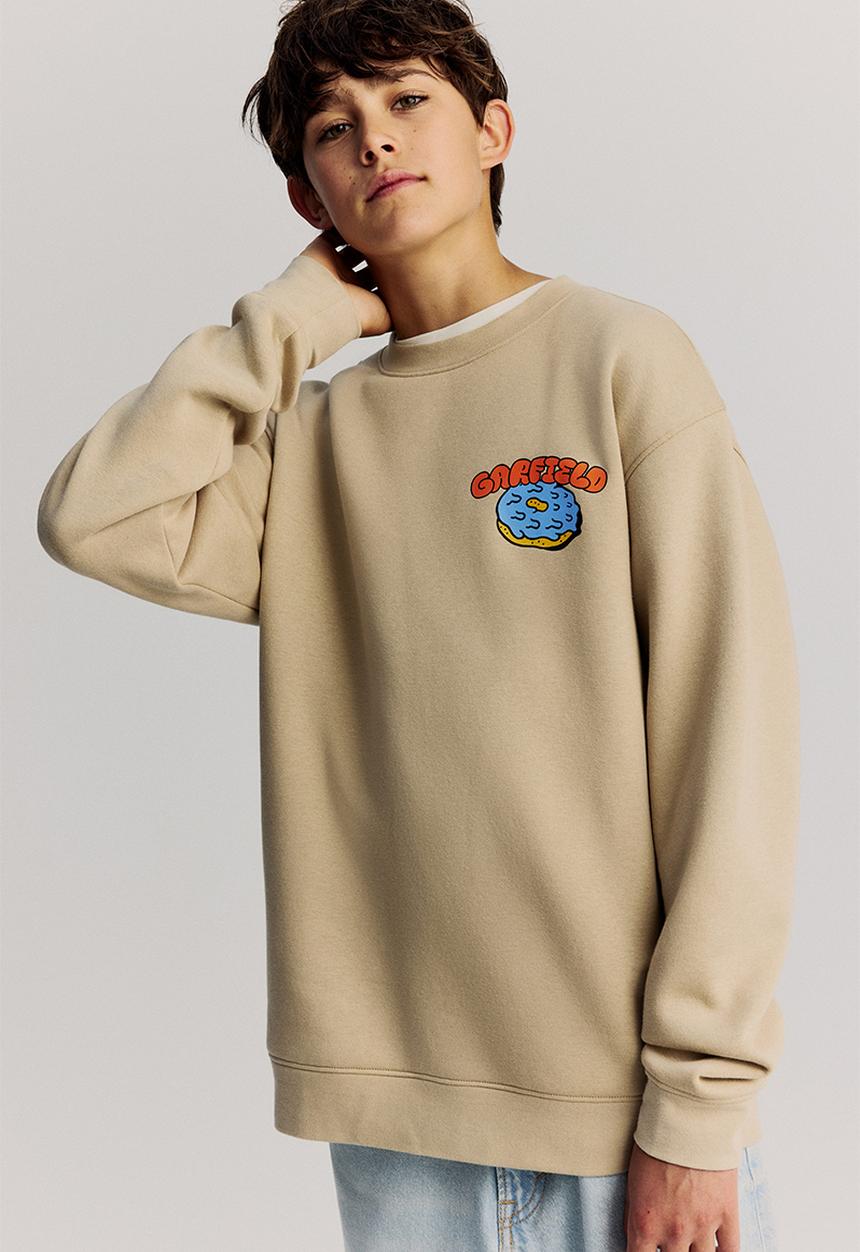 H&M - Printed sweatshirt - beige garfield