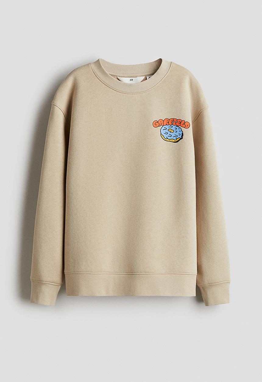 H&M - Printed sweatshirt - beige garfield
