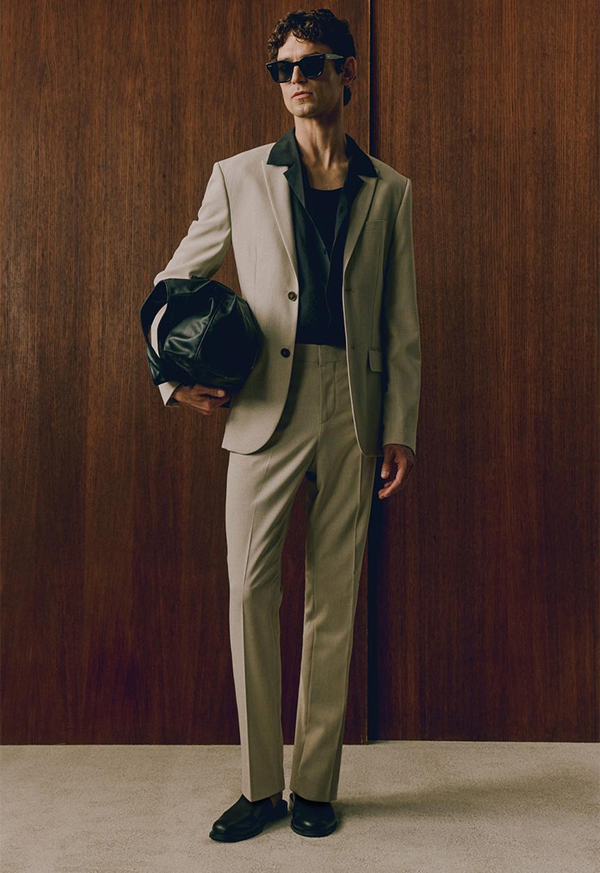 H&M - Slim fit single-breasted jacket - beige