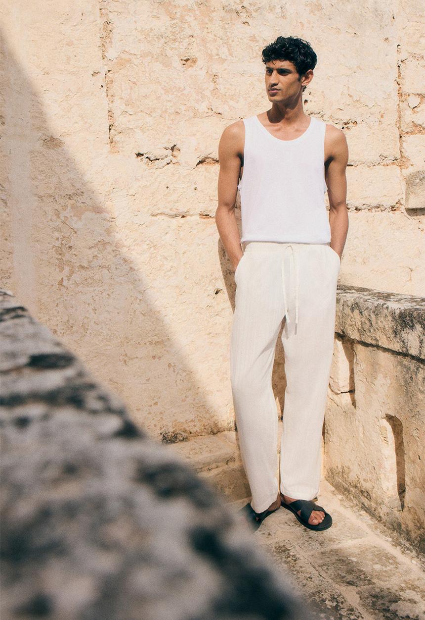 H&M - Pyjama vest top and bottoms - white
