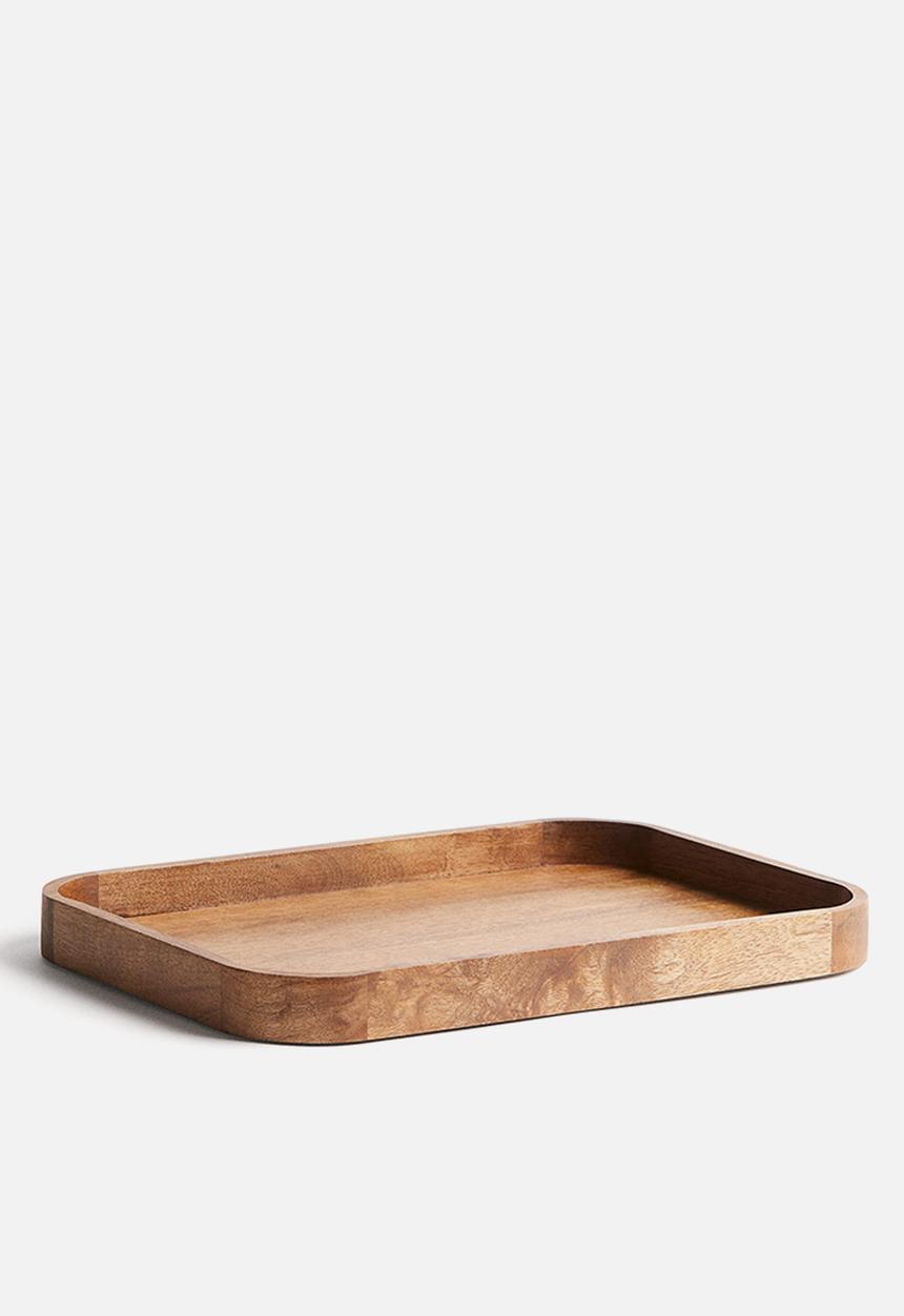 H&M - Mango wood tray - beige