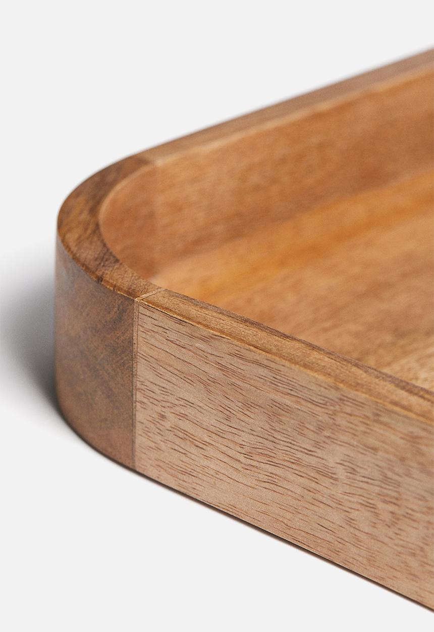 H&M - Mango wood tray - beige