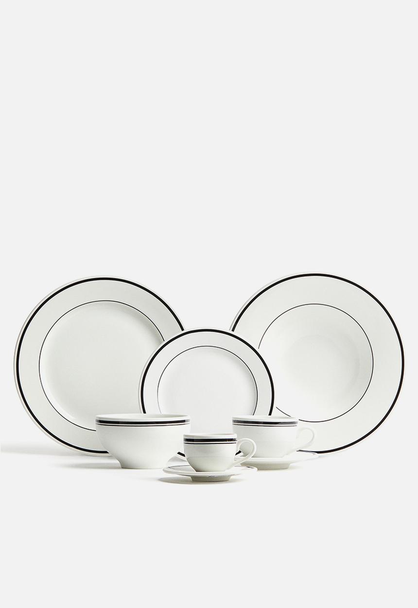 H&M - Small porcelain bowl - white/black