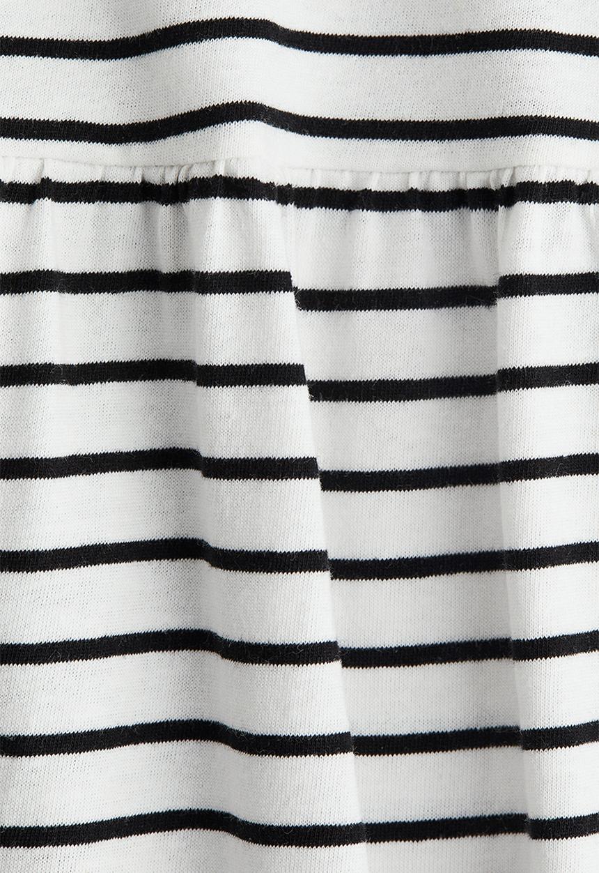 H&M - Printed cotton dress - white & black striped