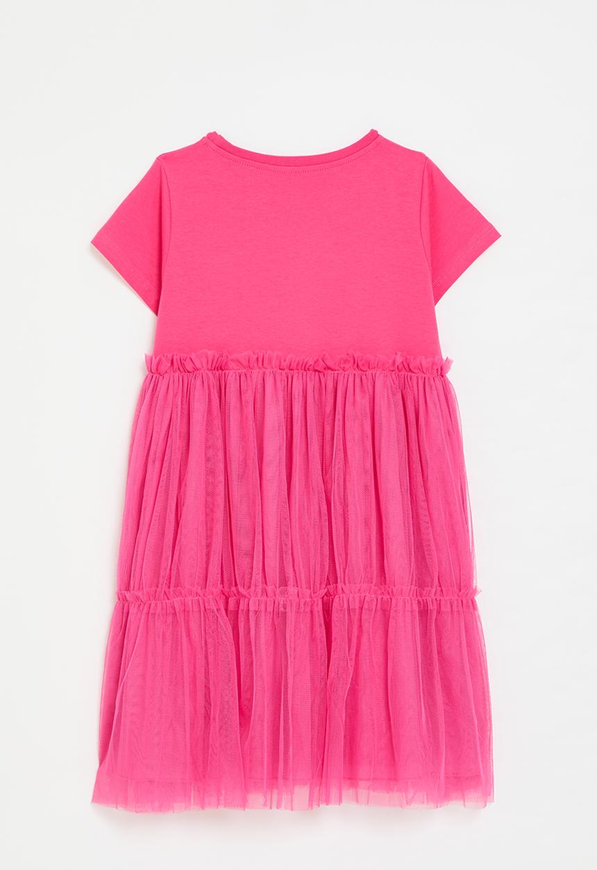 Pop Candy - Tee dress with tulle gypsy skirt - cerise pink