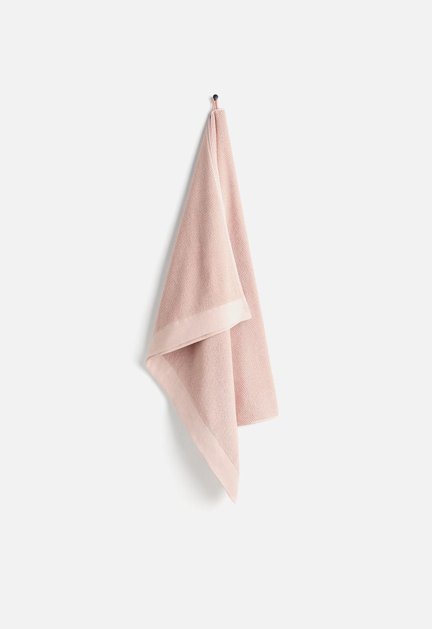 H&M - Cotton terry bath sheet - powder pink