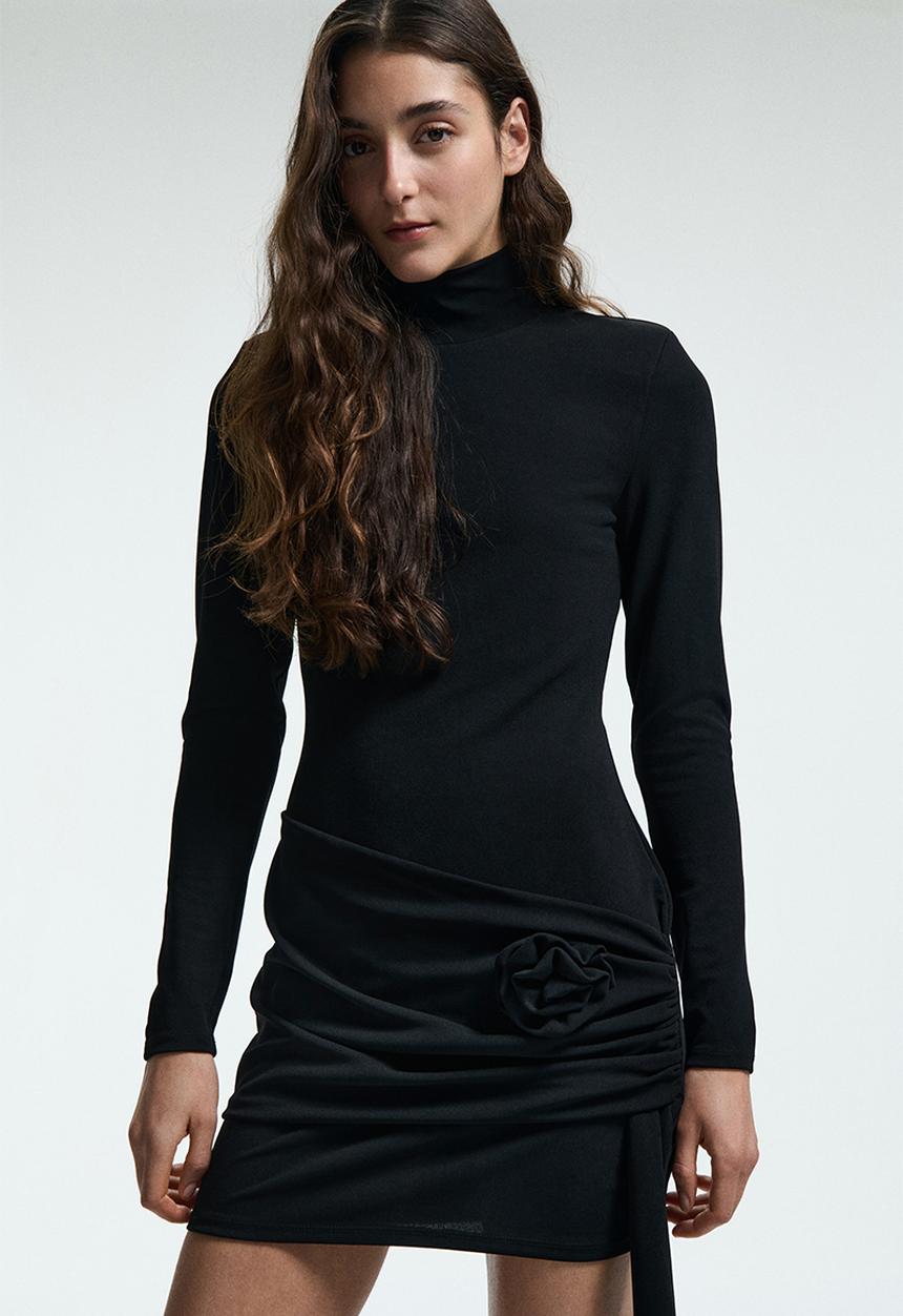 H&M - Shoulder-pad dress - black