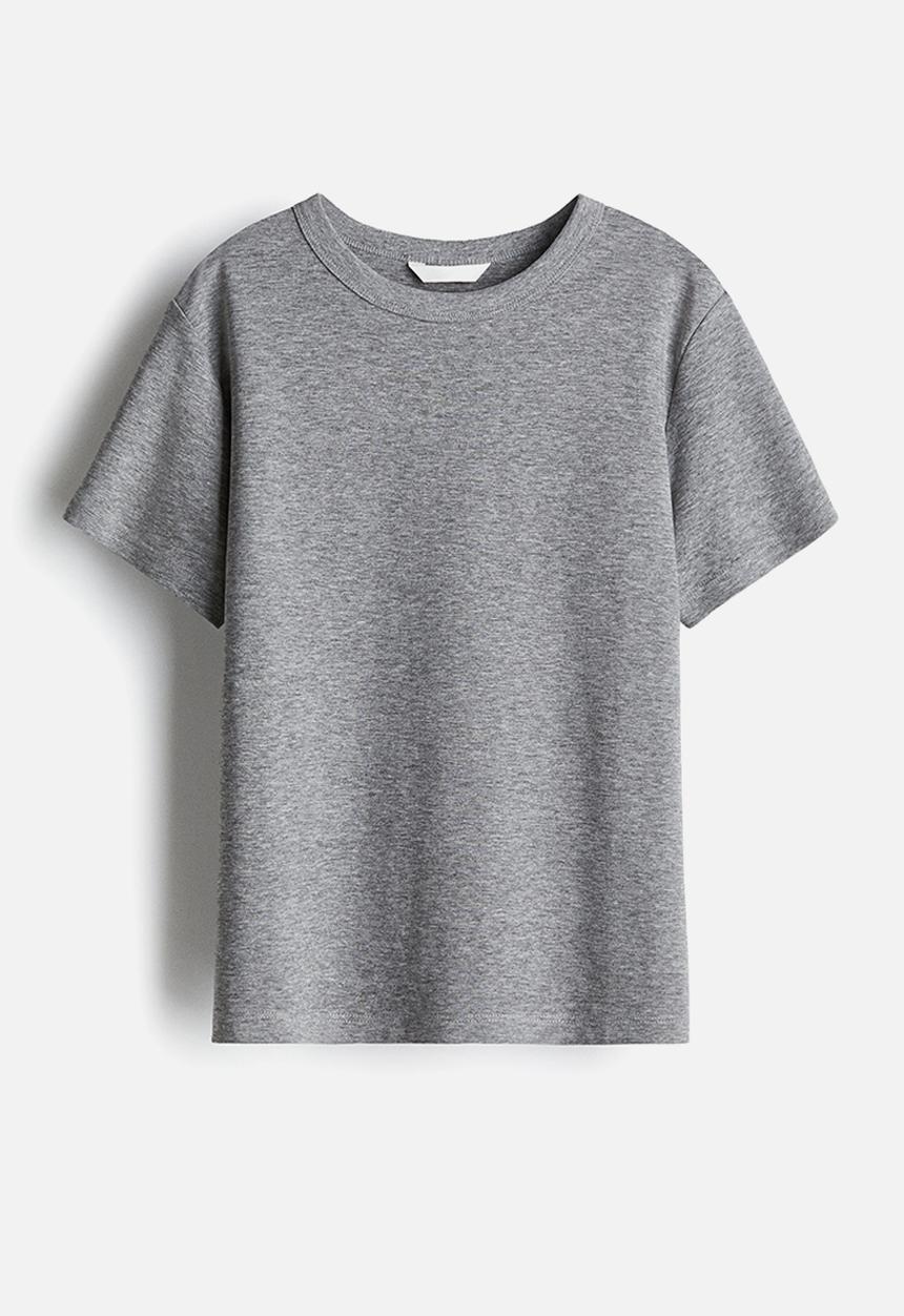 H&M - Cotton T-shirt - grey marl