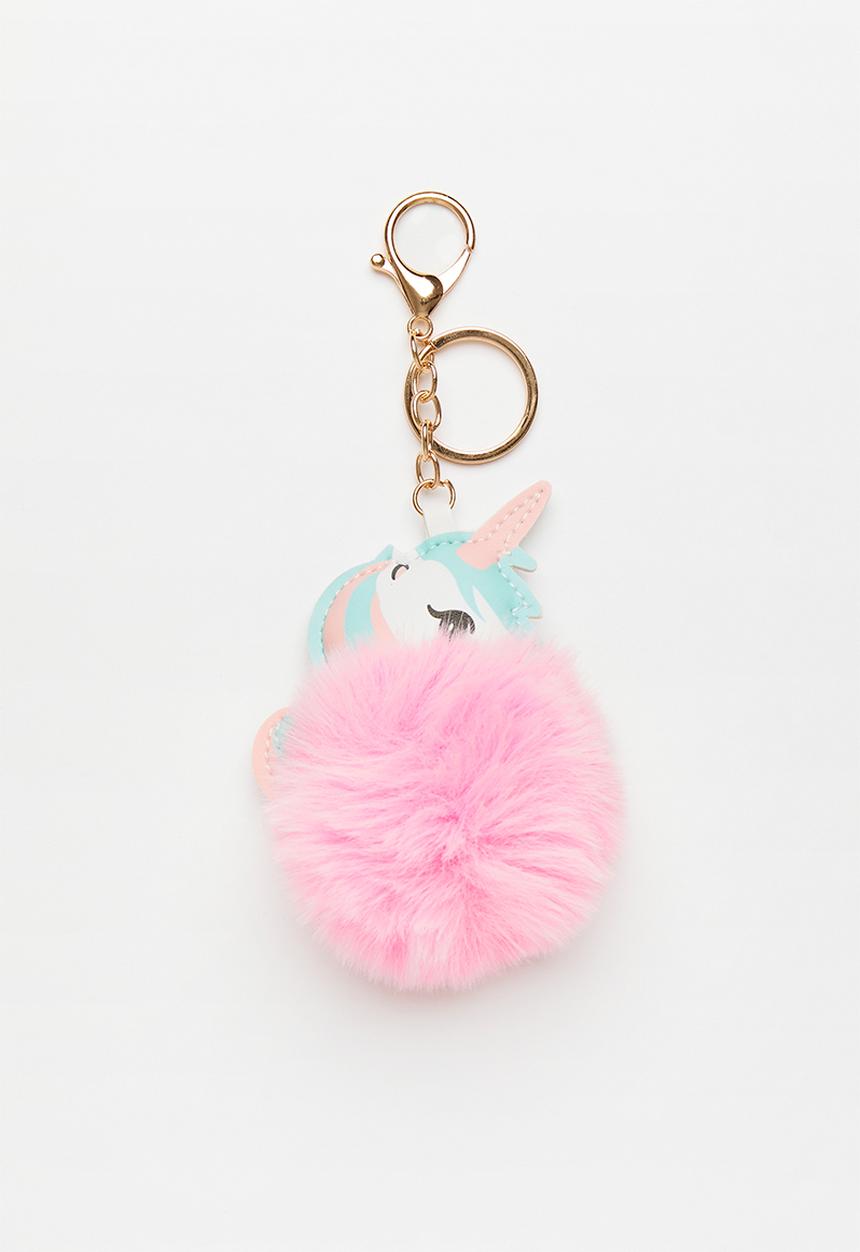 Pop Candy - Fuzzy unicorn keychain - multi