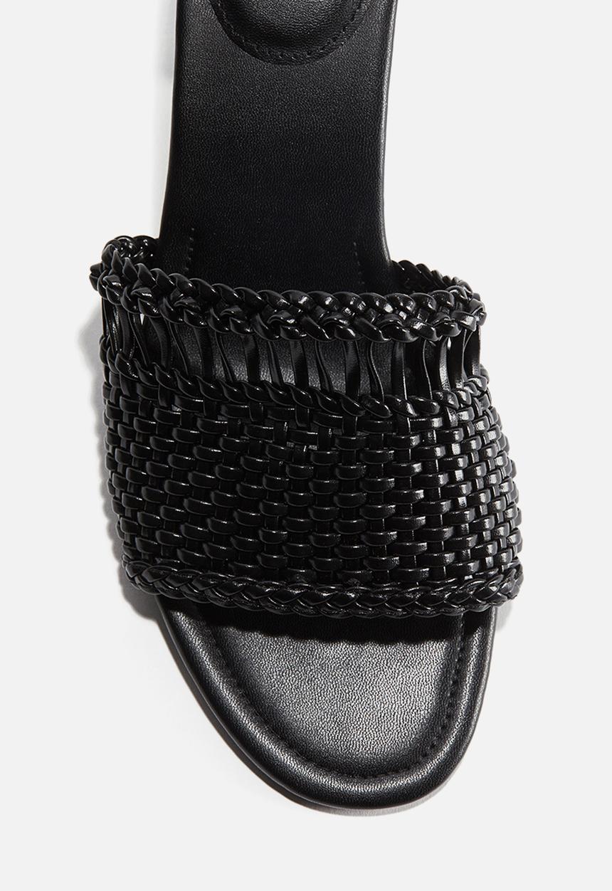 H&M - Braided heeled sandals - black