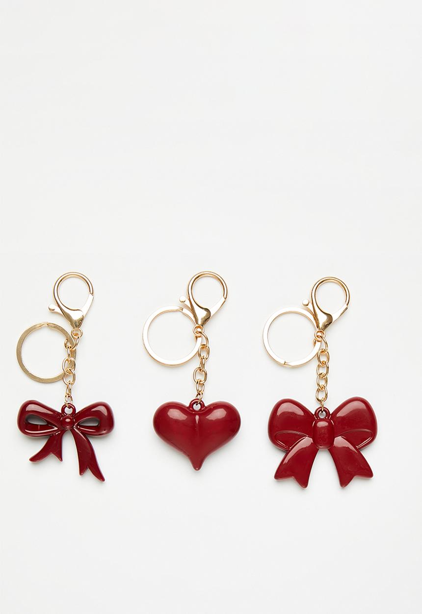 Pop Candy - 3 pc keychain - dark red