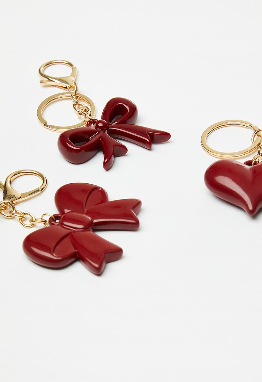 Pop Candy - 3 pc keychain - dark red