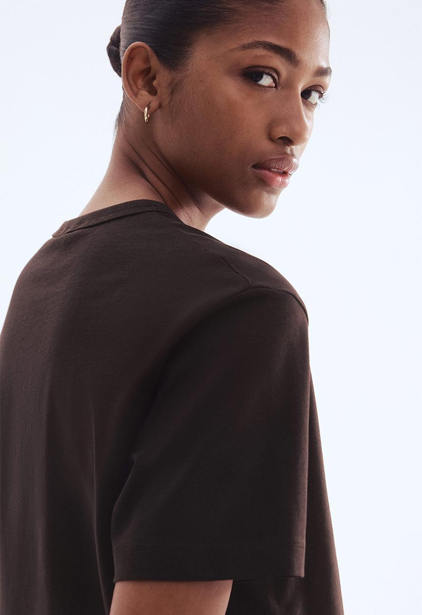 H&M - T-shirt - dark brown