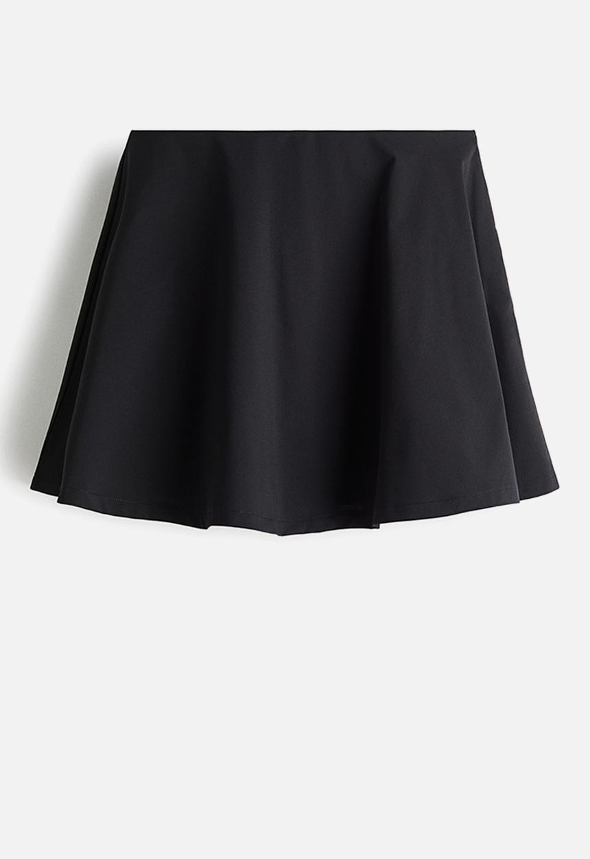 H&M - Circular mini skort - black