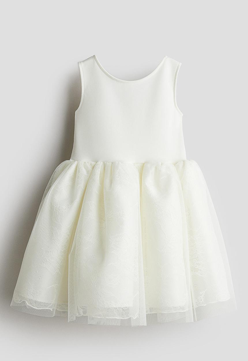 H&M - Flared-skirt dress - white