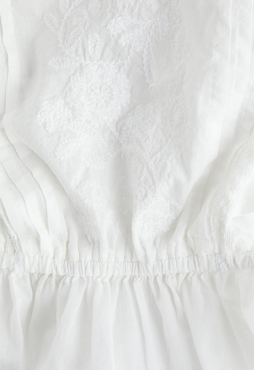 H&M - Flutter-sleeved cotton top - white