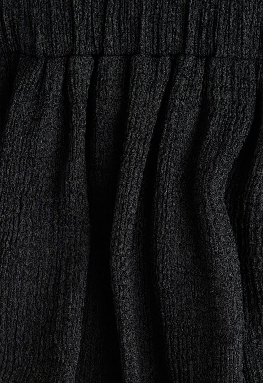 H&M - Crinkled chiffon top - dark grey 