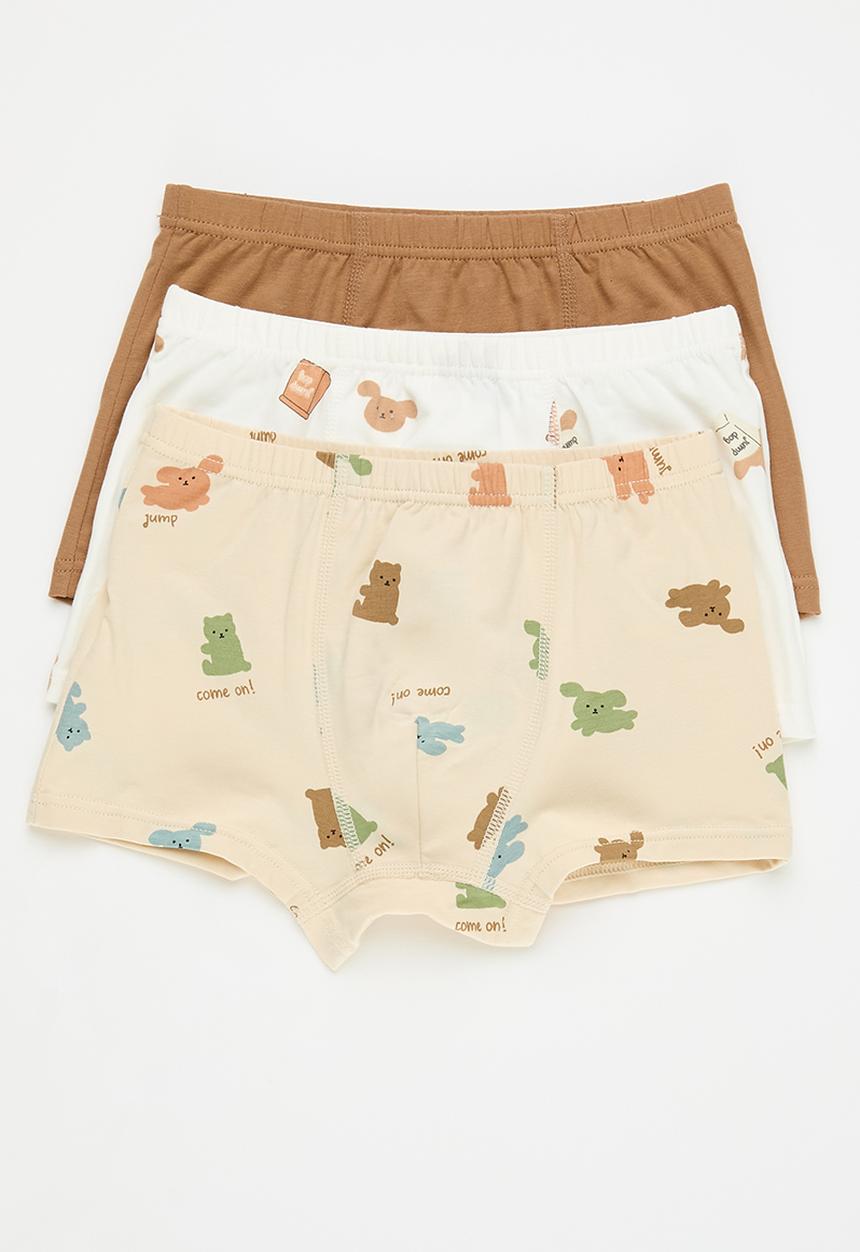 Pop Candy - 3 Pack briefs - beige/white/brown