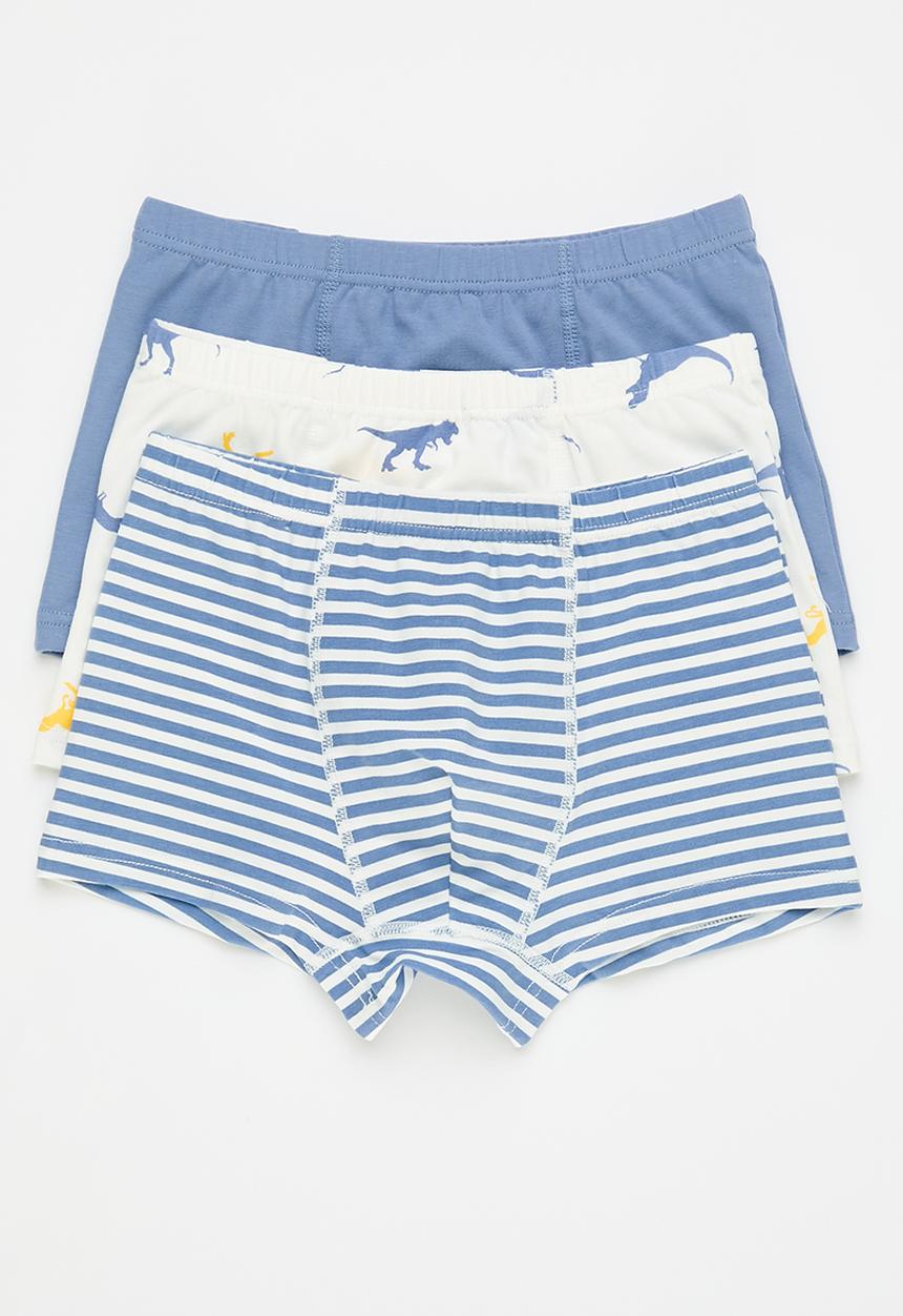 Pop Candy - 3 pack briefs - cream/blue/stripes