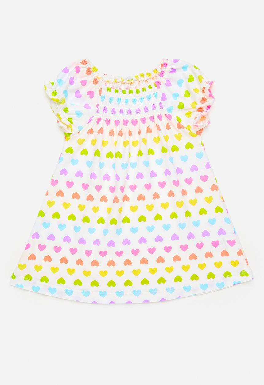 Pop Candy - Casual dress - white/heart aop/multicolour