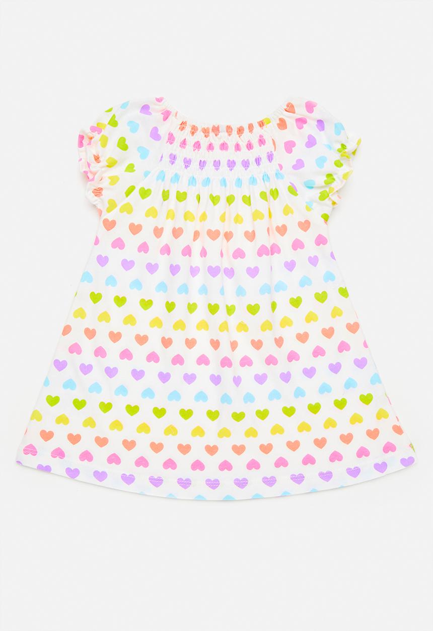 Pop Candy - Casual dress - white/heart aop/multicolour