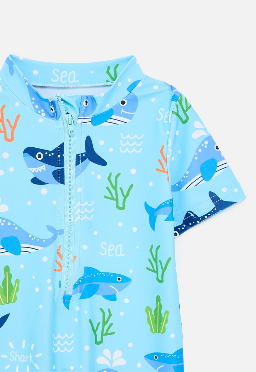 Pop Candy - Baby swimsuit - blue/sharks