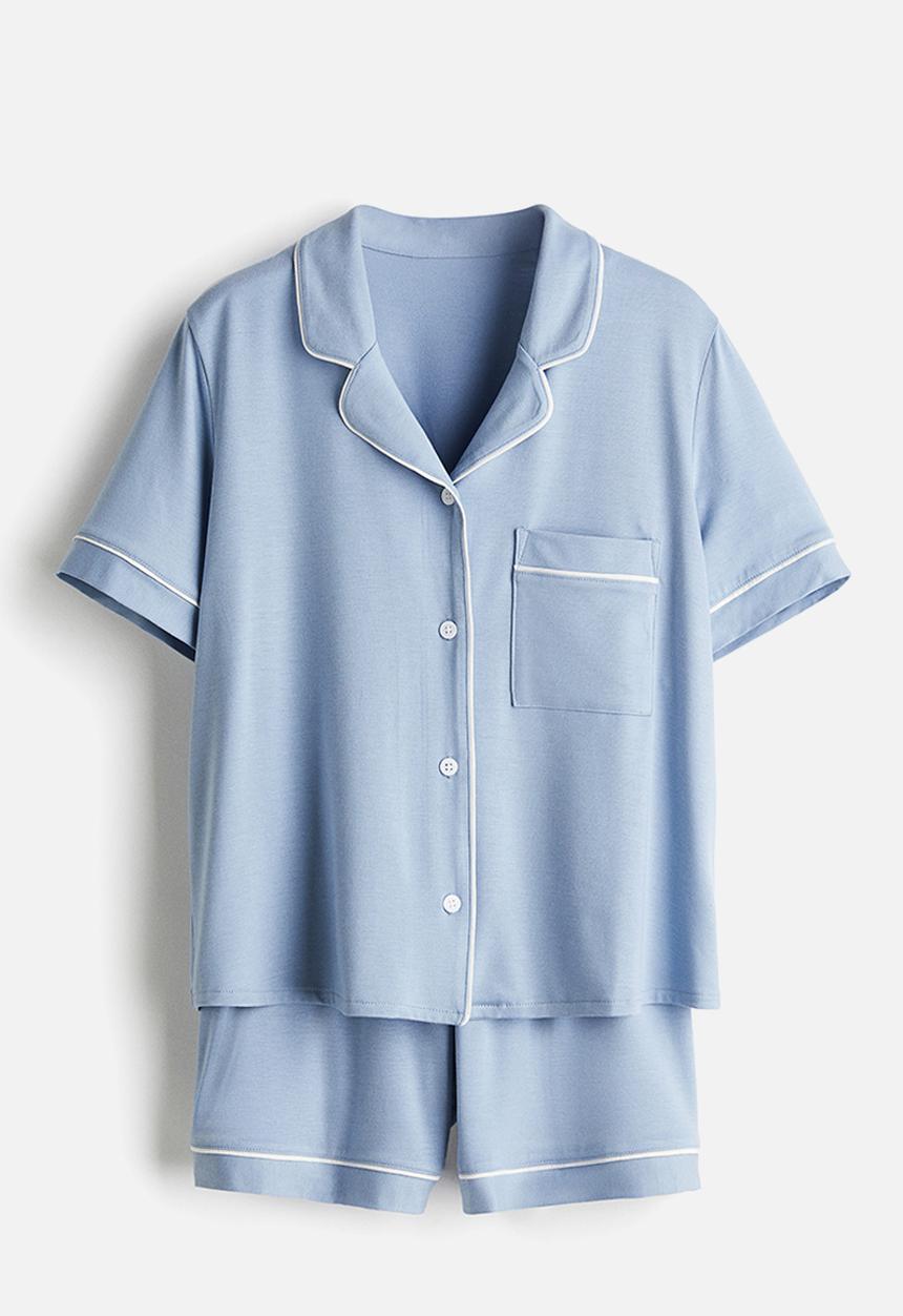 H&M - Pyjama shirt and shorts - blue