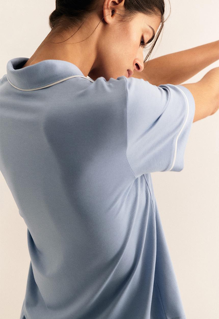 H&M - Pyjama shirt and shorts - blue