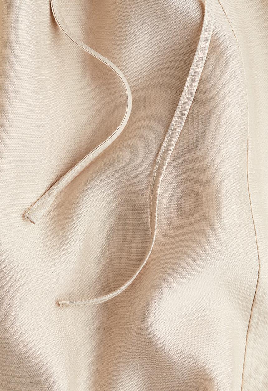 H&M - Balloon-sleeved blouse - beige